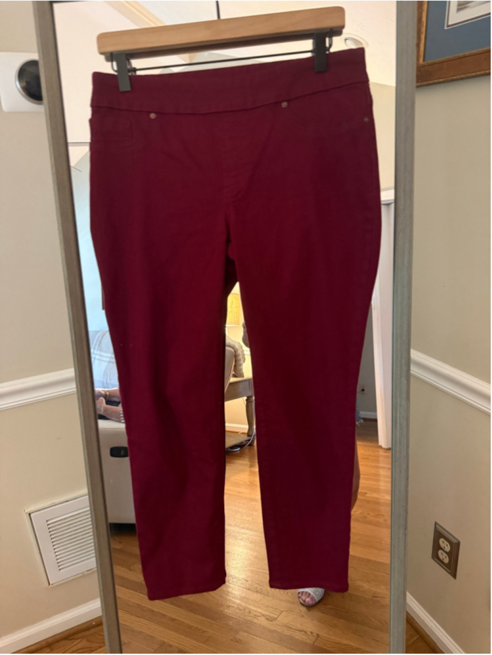 Women's Chico's Pull On Jegging Ankle Pants Red Size 4P